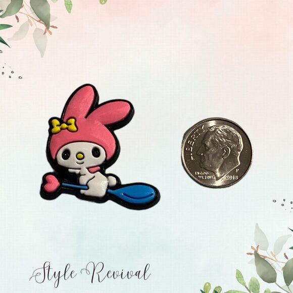 5/$10 Jibbitz - My Melody Sanrio Kawaii Kitty (or 10/$15) Croc Shoe Charms - Picture 1 of 3